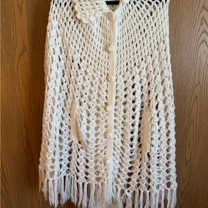 Vintage Handmade Crochet Cape